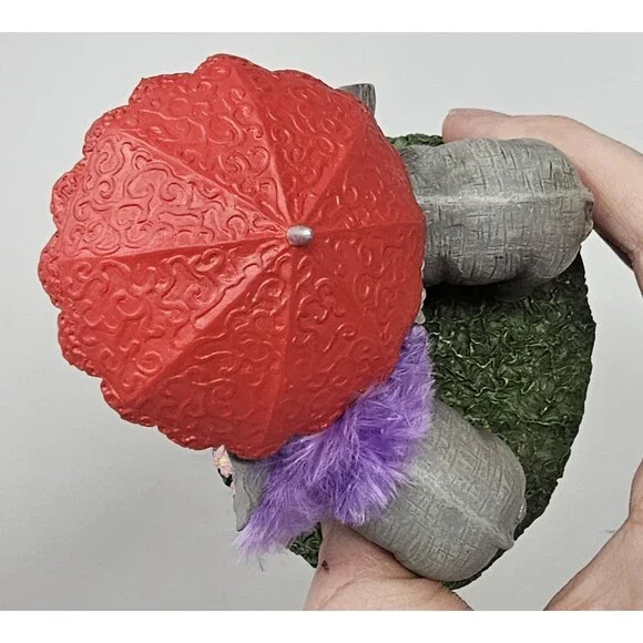 Hamilton True Friends Brighten Your Day Elephants Red Hat Umbrella Figure #0256A - Picture 5 of 8